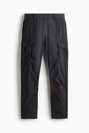 H&M Cargohose in Regular Fit - Schwarz