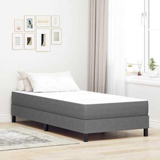 vidaXL Colch&oacute;n De Cama Con Colch&oacute;n Gris Claro 80 X 200 Cm Tela Vidaxl