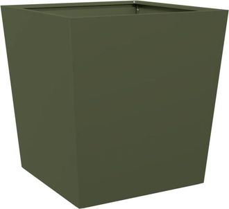 vidaXL Garden Planter Olive Green 50x50x50 cm Steel Vidaxl