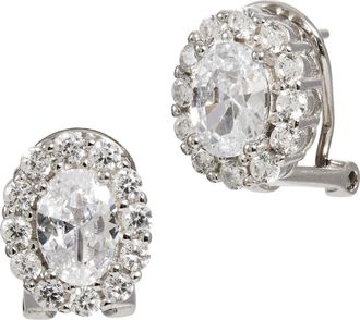 Savvy Cie Jewels Sterling Silver Cubic Zirconia Earrings in White at Nordstrom