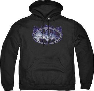 Gildan Batman Cracked Shield Adult Pull Over Hoodie / Hooded Sweatshirt