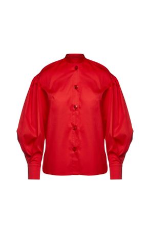 Móveis Conquista Rood shirt met bisschopsmouwen