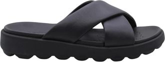 Geox Comfort Slipper Sacile - Heren - Sandalen - Zwart - 40 EU - Schoenen