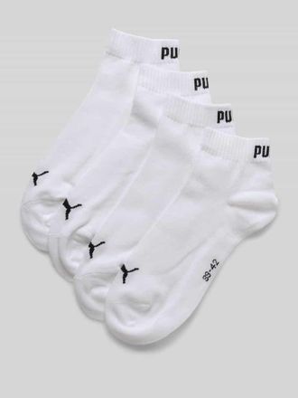Puma Sneakersocken mit Logo im 4er-Pack in Weiss, Gr&ouml;&szlig;e 39/42