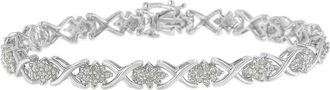 House of Brilliance Haus Of Brilliance Silver 1.50 Ct. Tw. Diamond Link Bracelet