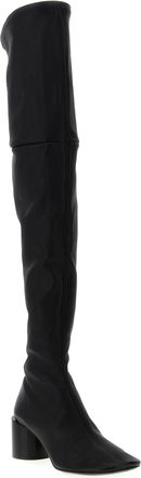 Jil Sander Womens Black Leather Over The Knee Shoe