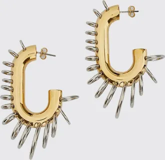 Paco Rabanne Orecchini Punk XL Link a mezzo cerchio in ottone