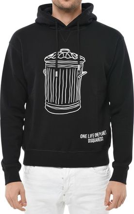 Dsquared2 Black Graphic Hoodie