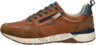 Mustang Sneakers Laag - Heren - Sneakers - Bruin - 40 EU - Leer - Schoenen