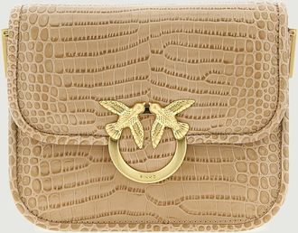 Pinko Borsa Mini Love Bag Box Simply Pinko in pelle stampa cocco