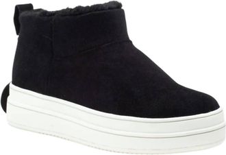 J/Slides Womens Nia Waterproof Boot In Black Suede