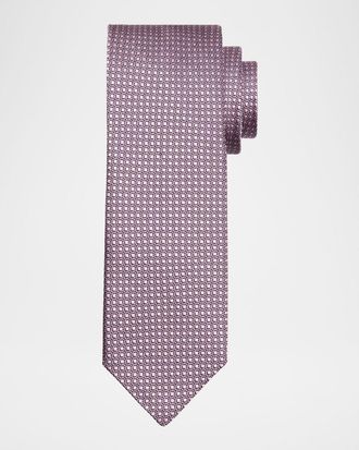 Canali Men & apos;s Textured Dot Tie