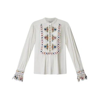 Isabel Marant Dames, Blouses & Shirts, Beige, Maat: XS Leer