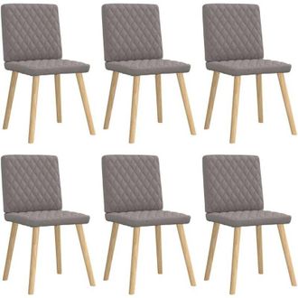 vidaXL Vidaxl - Sillas De Comedor 6 Unidades De Tela Gris Taupe