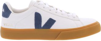 Veja Dames Campo Sneaker Leer Wit/Blauw - Dames - Sneakers - Wit - 36 EU - Leer - Schoenen
