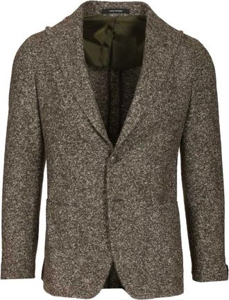 Tagliatore Blazer In Wool And Silk Jersey - male - Tagliatore - Blazers - Green - 2XL - Jackets