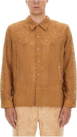 S&eacute;fr Maui Shirt - Heren - Casual Overhemden - Bruin - L - Overhemden
