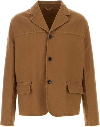Prada Biscuit Katoenen Blazer