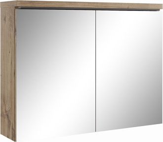 Badplaats Armario Espejo Paso 80 X 20 X 60 Cm - Roble Casta&ntilde;o - Mueble Con