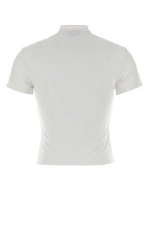 Gucci Womens White Gg Jacquard Top Exterior: Nylon Elastane Maglie Sweater
