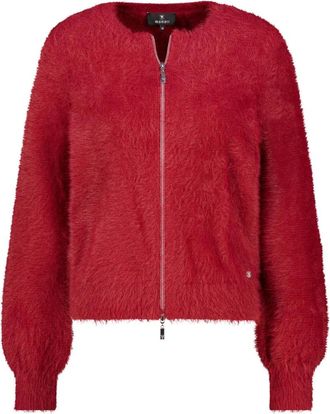 Monari Cardigan con Texture Soffice - - Knitwear - Donna - Rosso - M