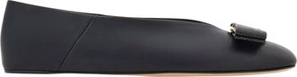 Ferragamo Vanna Leather Ballerina Flats