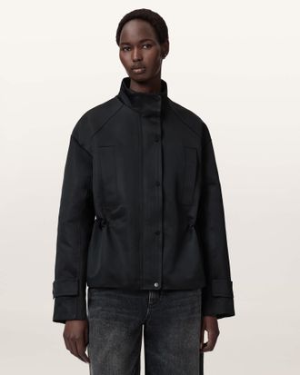 AllSaints Polyester Luellah Oversized Jacket, Size: XS