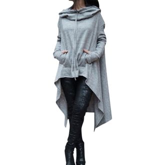 Generic womens clothes,Hoodies for Women Fashion Long Sleeve Cowl Neck Hi-Low Hem Pullover Hoodie Oversize Irregular Hooded Sweatshirt Loose Casual Sweater To