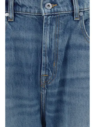 7 For All Mankind Wide-Leg Cotton Denim Jeans - Blue