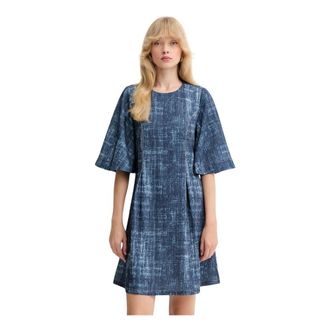Gestuz Dames, Jurken, Blauw, Maat: L Poliester