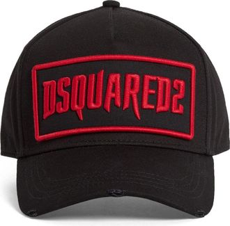 Dsquared2 logo-embroidered baseball cap - men - Cotton - One Size - Black