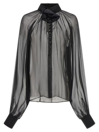 Dolce & Gabbana Black Silk Womens Blouse