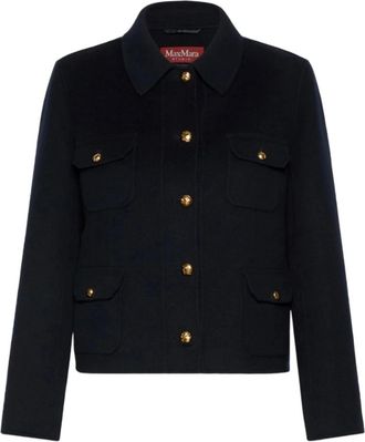 Max Mara Jassen, Dames, Blauw, M, Venere Jas