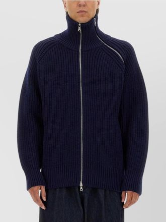 Dries Van Noten chunky knit high collar wool sweater