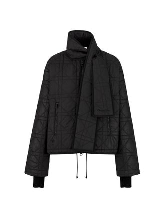 Dior MACROCANNAGE COAT WITH SCARF COLLAR - Christian Dior - Woman