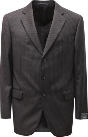 Pal Zileri Nadelstreep Wollen Pak - Heren - Blazers - Zwart - XL - Wol - Jassen