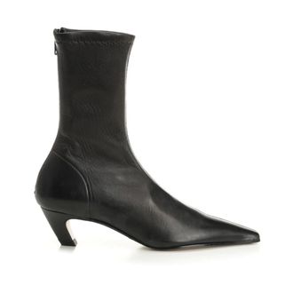 Khaite Arizona Stretch Ankle Boot - female - Khaite - Heeled Boots - Black - 4 1/2 UK - Shoes