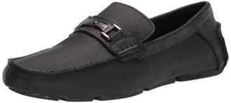 Calvin Klein Mens Magnus Loafer, Black Weave Emboss 001, 6.5 UK