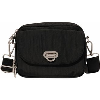 Baggallini Coastal Flip Lock Camera Bag Crossbody in Black at Nordstrom