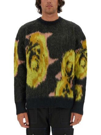 Msgm Underground Pixelled Roses Jersey