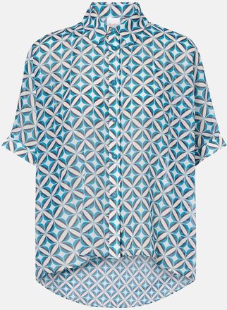 Max Mara Camicia Ariete in cotone e seta con stampa