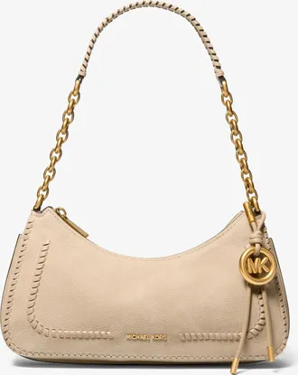 Michael Kors Nolita Medium Pebbled Leather Chain Pochette