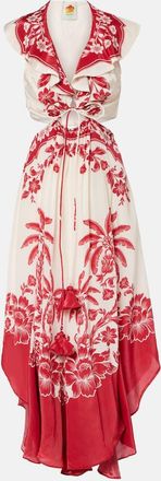 Farm Rio Abito midi Guanacaste Sand con stampa