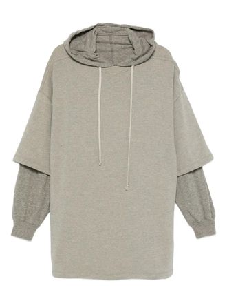 Rick Owens double-layered hoodie - Grey