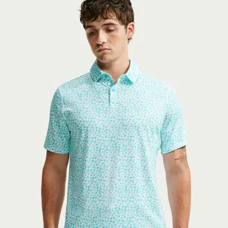 Nike Mens Velocity Dri-FIT Micro-Print Golf Polo in Blue | IO0730-416