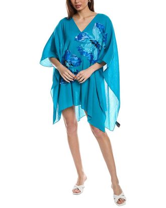 Natori Gauze Caftan With Applique