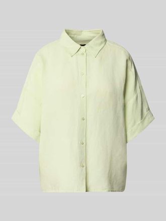 Boss Orange by Hugo Boss BOSS Orange Regular Fit Bluse aus Leinen-Viskose-Mix Modell BISENAS in Hellgruen, Gr&ouml;&szlig;e 34