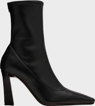 Giuseppe Zanotti Barbaro Stretch Leather Ankle Booties