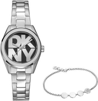 DKNY L 145 Bracelet Watch & Bracelet Set in Black at Nordstrom