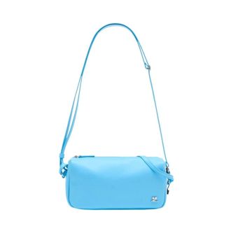 Courr&egrave;ges Small Three Sixty Leather Bag - female - Courr&egrave;ges - Cross Body Bags - Blue - ONE SIZE - Bags